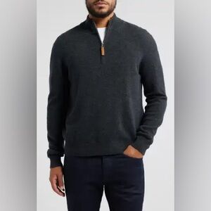 Banana Republic Black Zip Up Sweater Classic Knit Design